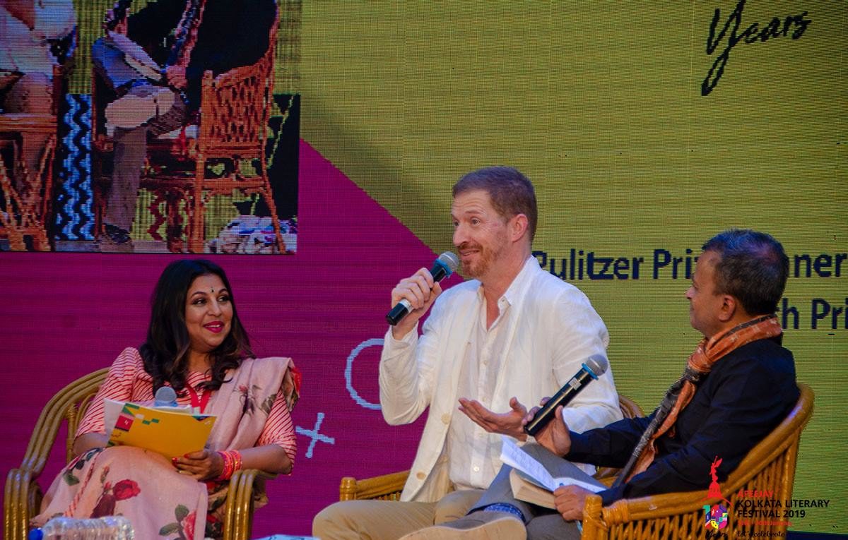 Andrew Sean Greer at Apeejay Kolkata Literary Festival 2019. Photo: Oxford Bookstore Andrew Sean Greer at Apeejay Kolkata Literary Festival 2019. Photo: Oxford Bookstore