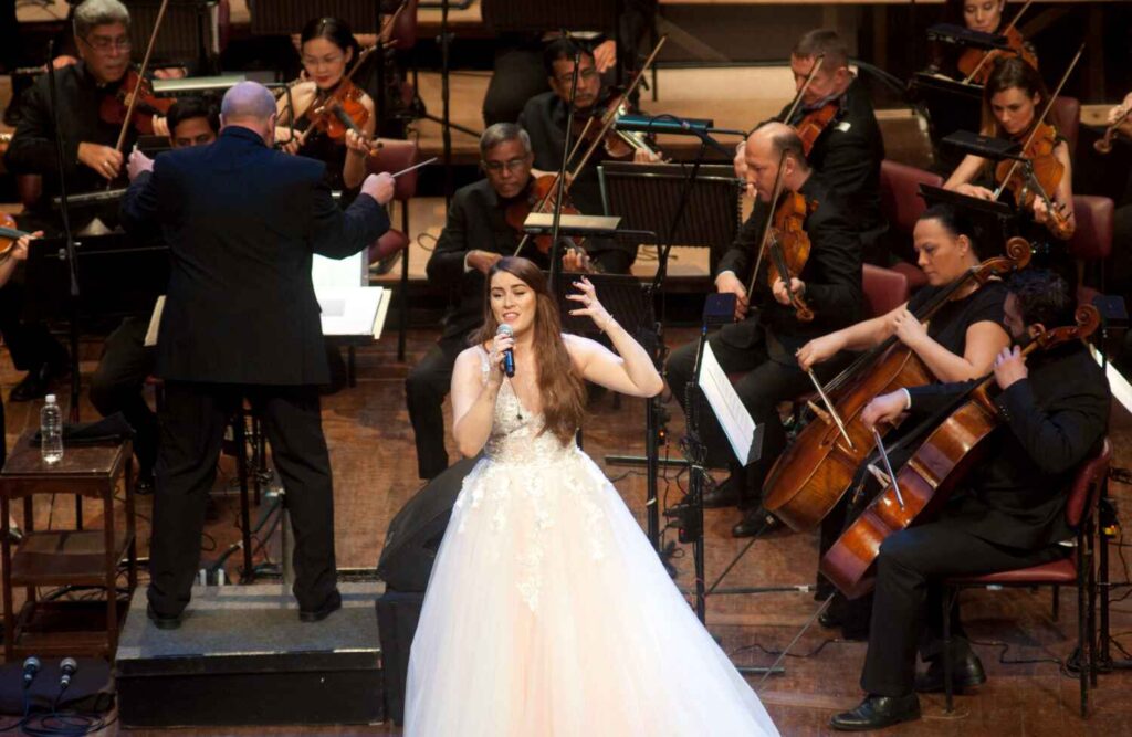 Vocalist Lucie-John OwenJones performs a concert helmed by conductor Daniel Bowling for the Symphony Orchestra of India Spring 2020 Season, at the National Centre for the Performing Arts' Jamshed Bhabha Theatre. Photo: Narendra Dangiya / NCPA Vocalist Lucie-John OwenJones performs a concert helmed by conductor Daniel Bowling for the Symphony Orchestra of India Spring 2020 Season, at the National Centre for the Performing Arts' Jamshed Bhabha Theatre. Photo: Narendra Dangiya / NCPA